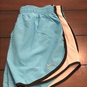 Blue nike tempo shorts no drawstring